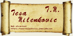 Teša Milenković vizit kartica